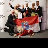 Das hessische Team mit Teamkapitän Friedel Frech (links) und HTV-Sportwart Kai J