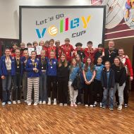 Die vier Teams der beiden hessischen Schulen in Bad Blankenburg