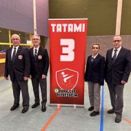 Hessen Kampfrichter-Team v.l.: Peter Bancov, Ali Nedaee, Zahar Mehri, Züher Yetim                Bild: Zahar Mehri für den HFK