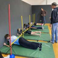 Athletik- und Krafttraining ist ein zentrales Element im ausdauerorientierten Training. Bei der Kadersichtung des Hessischen Triathlon Verbandes gehört der Bourban-Test zu den Standardverfahren.                Bild: Tanja Weber