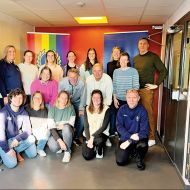 Ein gemeinsames Abschiedsfoto von den Mitarbeitenden des RF-SISU Blekinge und den Mitarbeitenden der Sportjugend Hessen.Foto: Sportjugend Hessen