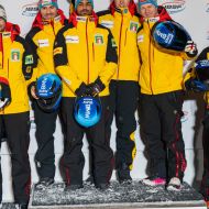 Mit dem ersten Weltcup Sieg in das neue Jahr, Costa Laurenz (Bildmitte)                Bild: Lukas Gerke BSD