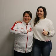 Links: Anna Polanska (die scheidende HFK Frauenreferentin), rechts: Vanessa Heise die neue im Präsidium                Bild: Martina Bier (HFK Pressereferentin) für den HFK