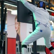 Der Frankfurter Turnverein 1860 begeisterte mit Fecht-Angeboten.                Bild: Valerio Giannolo