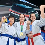 V.l.: Sherly Fernan (Gold), Yeter Uguz (Gold), Joheina Hamami (Gold & Bronze)                Bild: Joheina Hamami für den HFK