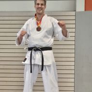 Gold: Christoph Weege, Kumite Masterklasse Herren Ü45, +80 kg                Bild: Christoph Weege für den HFK