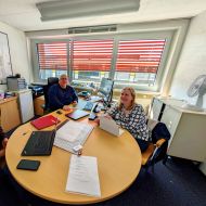 Ulrike Ristau hat als Vizepräsidentin Vereinsmanagement die Nachfolge von Dr. Frank Weller angetreten, der kurz nach dem Sportbundtag im September 2025 zurückgetreten war. Zusammen mit Geschäftsbereichsleiter Steffen Kipper (Mitte) und Sebastian Klein, Referent für juristische Angelegenheiten, ist sie regelmäßig im Austausch. Foto: lsb h