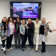 Engagieren sich f&uuml;r mehr Gleichstellung im organisierten Sport (von links): Claire Bargel, Sally Kulemann, Meike Henning, Brigitte Senftleben, Roland Frischkorn, Dagmar Schmitt-Merkl und Gundi Friedrich.
                Bild: lsb h