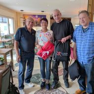 Ehrung der Teamer (von li. R. Koch, Bärbel Dobsza, Carlo Wiegand, Kurt Gehrmann)                Bild: Bärbel Dobsza