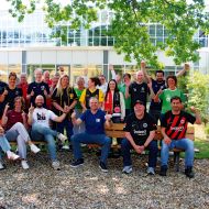 Viele Mitarbeitende des Landessportbundes Hessen (LSBH) beteiligen sich Jahr für Jahr am Trikottag.Foto: LSBH