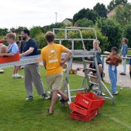 Auch die Rutsche erfreute sich beim Spiel- und Sportfest in Oberursel großer Beliebtheit.                Bild: Andreas Romahn