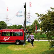 Das Klettermobil der Sportjugend Hessen ist als niedrigschwelliges Angebot immer wieder eine Attraktion.Alle Fotos: Sportjugend Hessen
