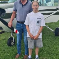 Emma Ziesing nebst Pilot                Bild: Andreas Ziesing