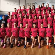 45 Nachwuchsspielerinnen trainierten beim Mädchen-Leistungscamp in Alsfeld                Bild: Spissinger
