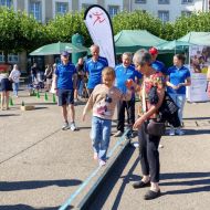 Mitten in der Innenstadt führt der Bewegunsparkour                Bild: Heiko Weiershäuser