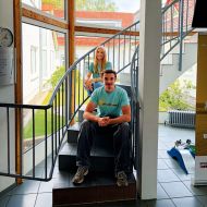 Sina Herzig und Felix Drebes haben ein Jahr lang einen Freiwilligendienst in der Sport- und Bildungsstätte absolviert.Foto: SJH/Marcel Ports