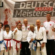 V.l.: Alexander Bock (Bronze), Rebecca Garcia (Bronze), Shirley Fernan (Gold), Joheina Hamami (2 x Silber), Stefano Bellingeri (Bronze Kumite), Monika Lang (Gold), Louis Blank (Bronze), Benjamin Eck (Bronze Kumite)                Bild: Martina Bier (HFK Pressereferentin)