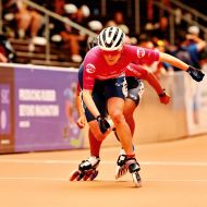 Anna-Laethisia Schimek zählt zu den besten Inlinespeedskaterinnen der Welt. Dass sie so erfolgreich ist, liegt auch am hessischen Fördersystem. „Ohne die Unterstützung der Sportstiftung Hessen wäre ich wohl nicht im Spitzensport gelandet“, sagt die 33-Jährige. Ihr Heimatverein ist der PSV BlauGelb Groß-Gerau.Foto: Thomas Wendt